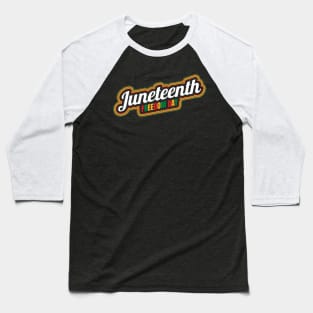 Colorful Freedom Day Logo Juneteenth Baseball T-Shirt